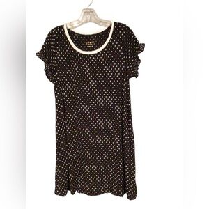 Kate Spade NY Dot Print Jersey Knit Round Neck Short Sleeve Nightshirt size M